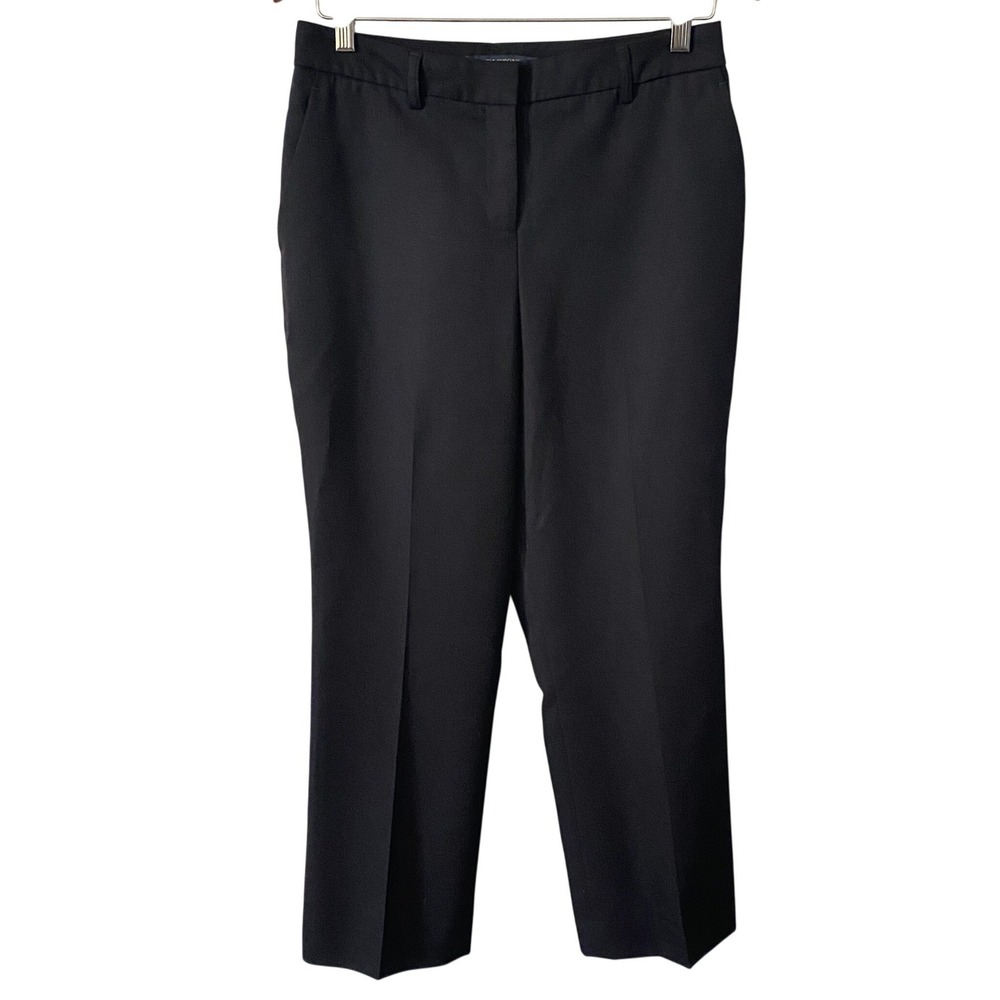 Pendleton Womens Black 100% Virgin Wool Straight Leg Dress Pants Petite 6 USA